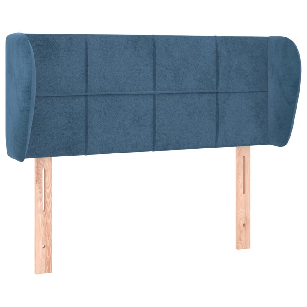 Hoofdbord met randen 103x23x78/88 cm fluweel donkerblauw is nu te koop bij PeponiXL, paradijselijk wonen!