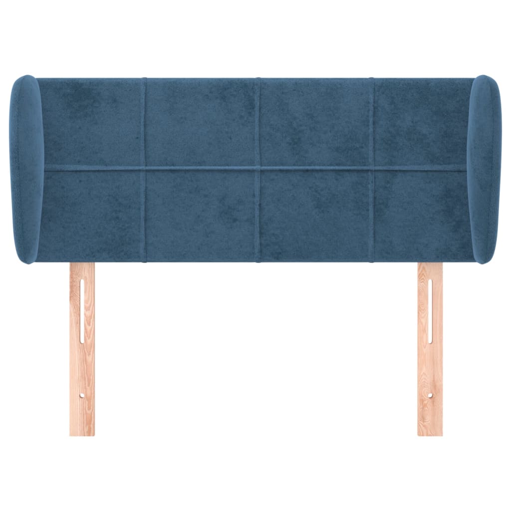 Hoofdbord met randen 103x23x78/88 cm fluweel donkerblauw is nu te koop bij PeponiXL, paradijselijk wonen!