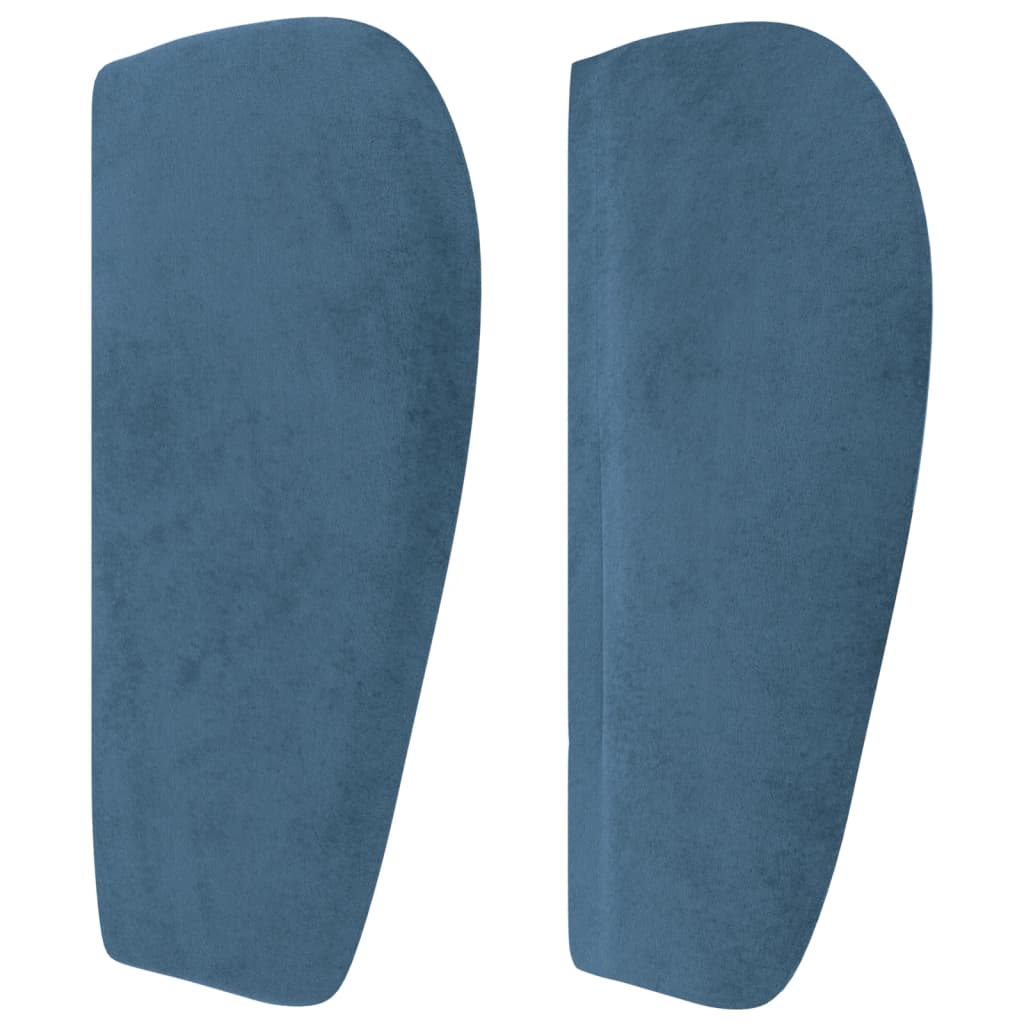 Hoofdbord met randen 103x23x78/88 cm fluweel donkerblauw is nu te koop bij PeponiXL, paradijselijk wonen!