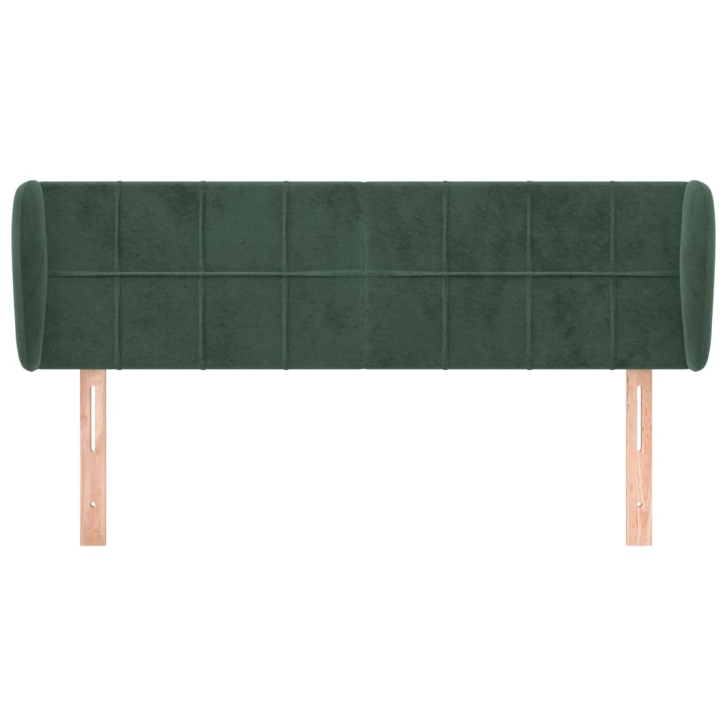 Hoofdbord met randen 147x23x78/88 cm fluweel donkergroen is nu te koop bij PeponiXL, paradijselijk wonen!