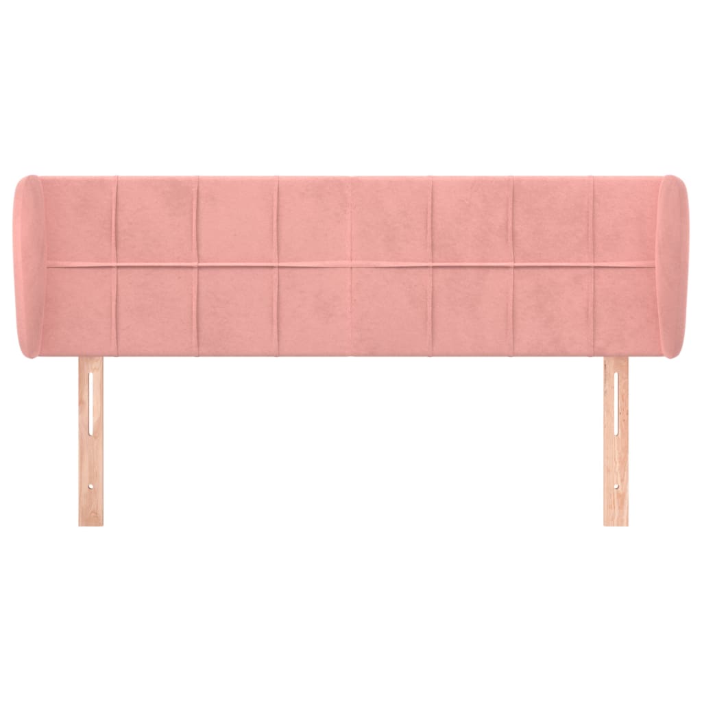 Hoofdbord met randen 147x23x78/88 cm fluweel roze is nu te koop bij PeponiXL, paradijselijk wonen!
