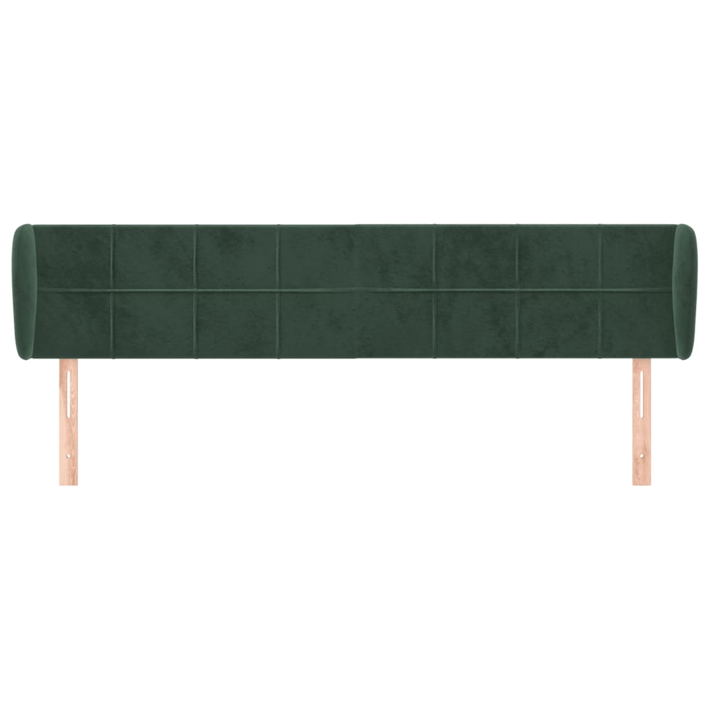 Hoofdbord met randen 183x23x78/88 cm fluweel donkergroen is nu te koop bij PeponiXL, paradijselijk wonen!