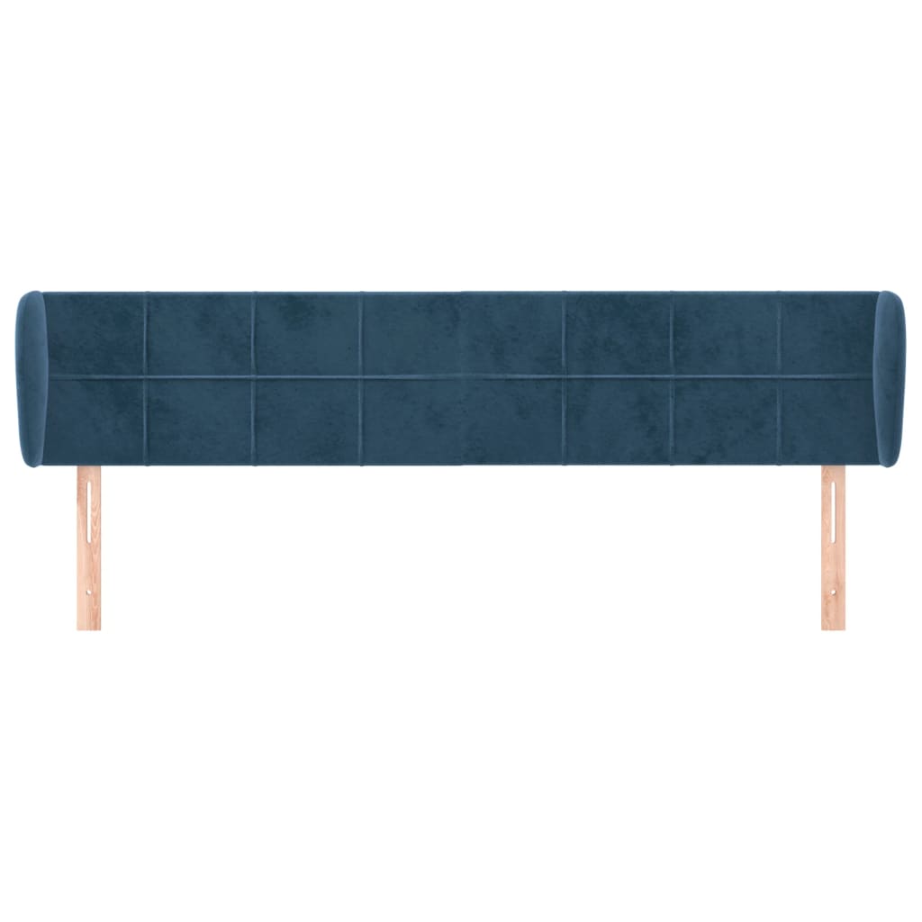 Hoofdbord met randen 183x23x78/88 cm fluweel donkerblauw is nu te koop bij PeponiXL, paradijselijk wonen!
