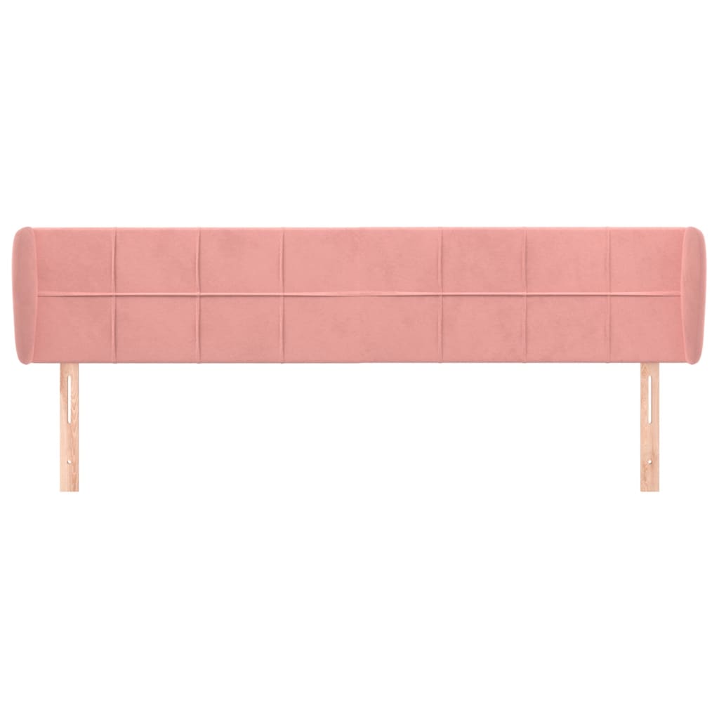 Hoofdbord met randen 183x23x78/88 cm fluweel roze is nu te koop bij PeponiXL, paradijselijk wonen!