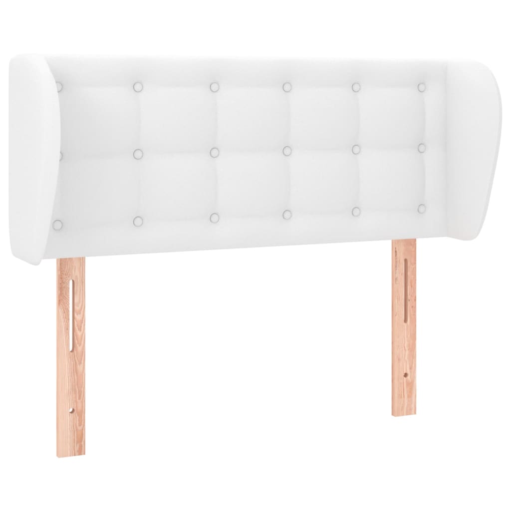 Hoofdbord met randen 83x23x78/88 cm kunstleer wit is nu te koop bij PeponiXL, paradijselijk wonen!