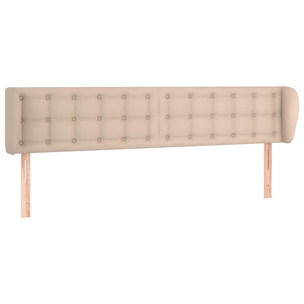 Hoofdbord met randen 183x23x78/88 cm kunstleer cappuccinokleur is nu te koop bij PeponiXL, paradijselijk wonen!