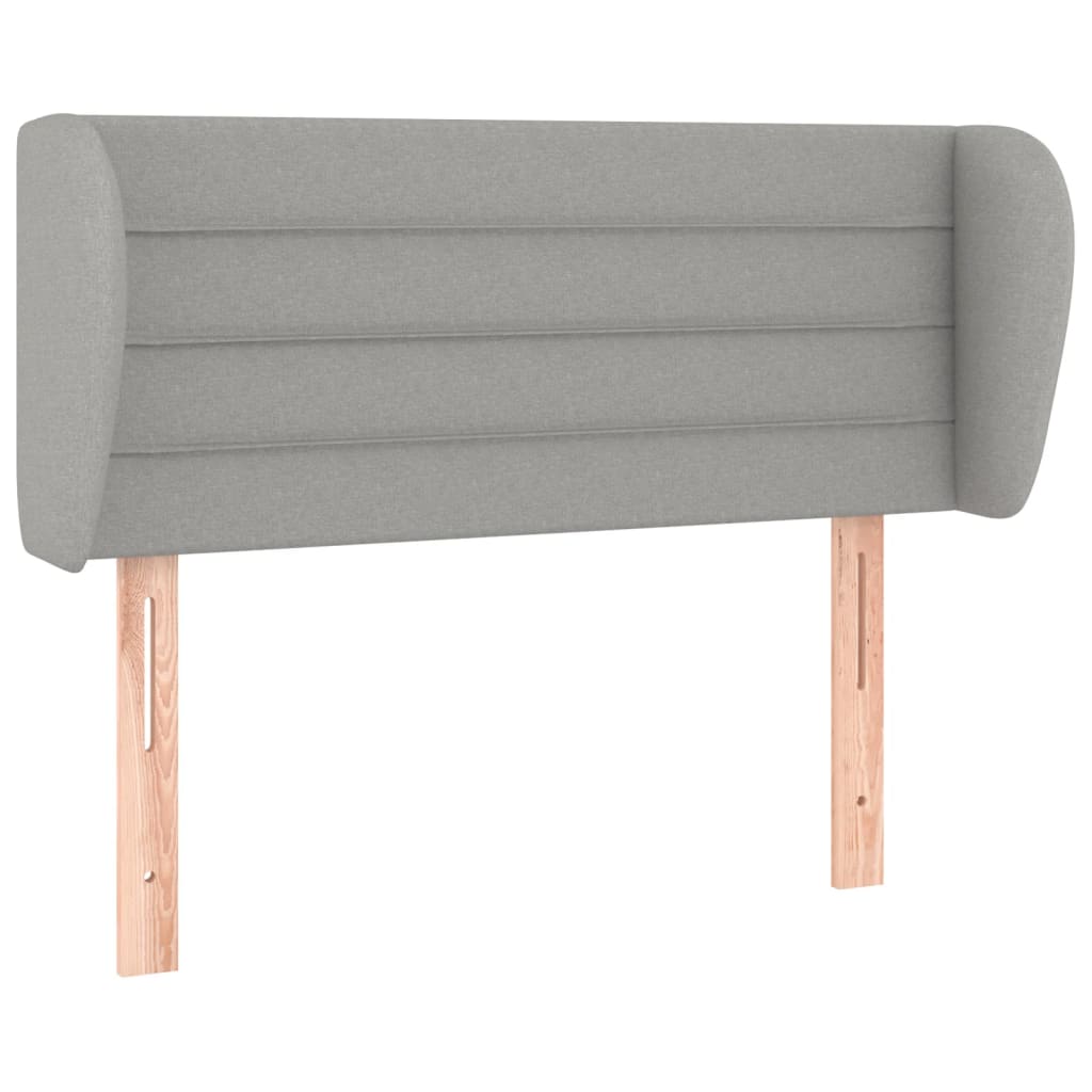 Hoofdbord met randen 83x23x78/88 cm stof lichtgrijs is nu te koop bij PeponiXL, paradijselijk wonen!
