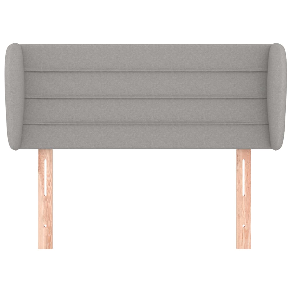 Hoofdbord met randen 83x23x78/88 cm stof lichtgrijs is nu te koop bij PeponiXL, paradijselijk wonen!