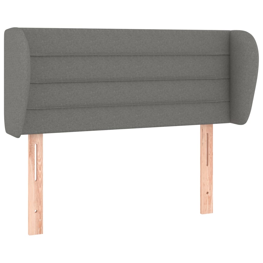 Hoofdbord met randen 83x23x78/88 cm stof donkergrijs is nu te koop bij PeponiXL, paradijselijk wonen!