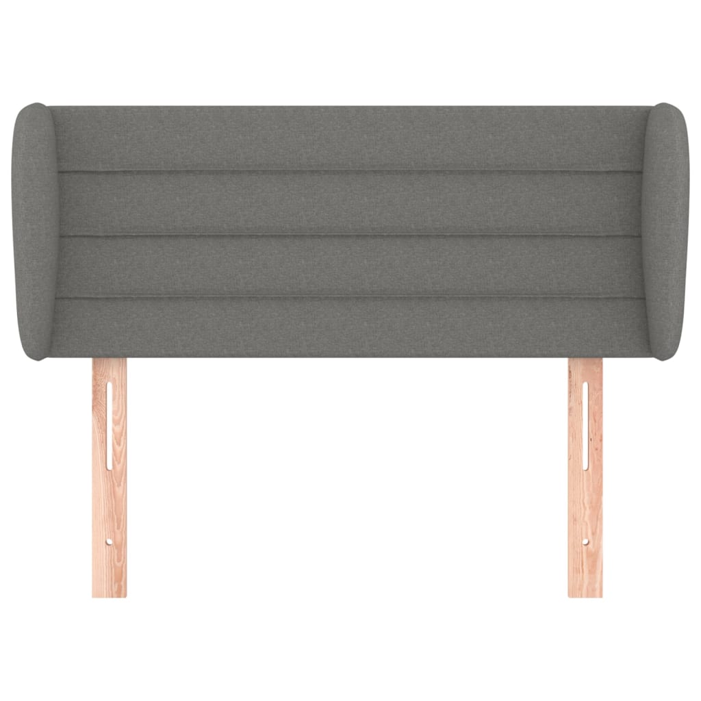 Hoofdbord met randen 83x23x78/88 cm stof donkergrijs is nu te koop bij PeponiXL, paradijselijk wonen!