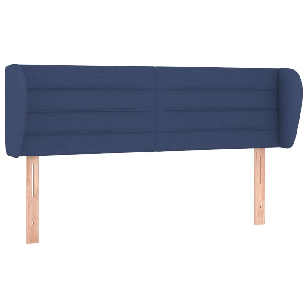 Hoofdbord met randen 147x23x78/88 cm stof blauw is nu te koop bij PeponiXL, paradijselijk wonen!