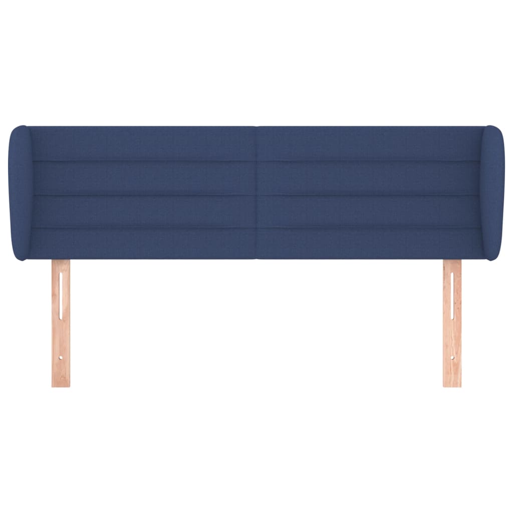 Hoofdbord met randen 147x23x78/88 cm stof blauw is nu te koop bij PeponiXL, paradijselijk wonen!