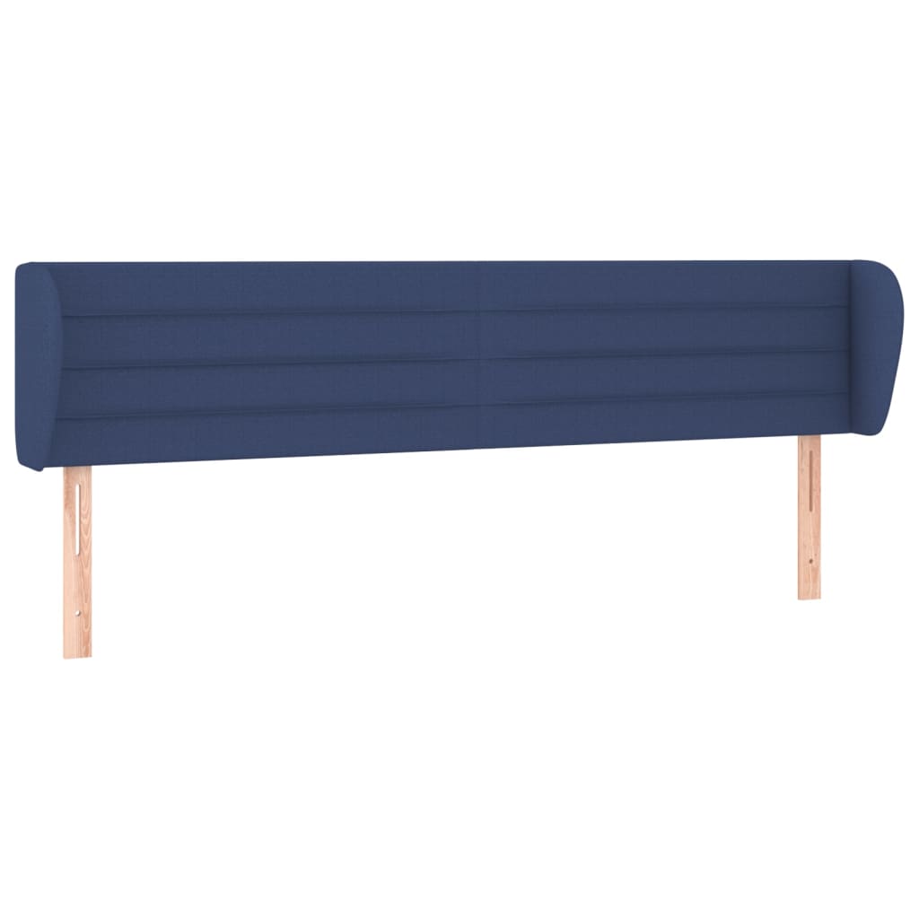 Hoofdbord met randen 183x23x78/88 cm stof blauw is nu te koop bij PeponiXL, paradijselijk wonen!