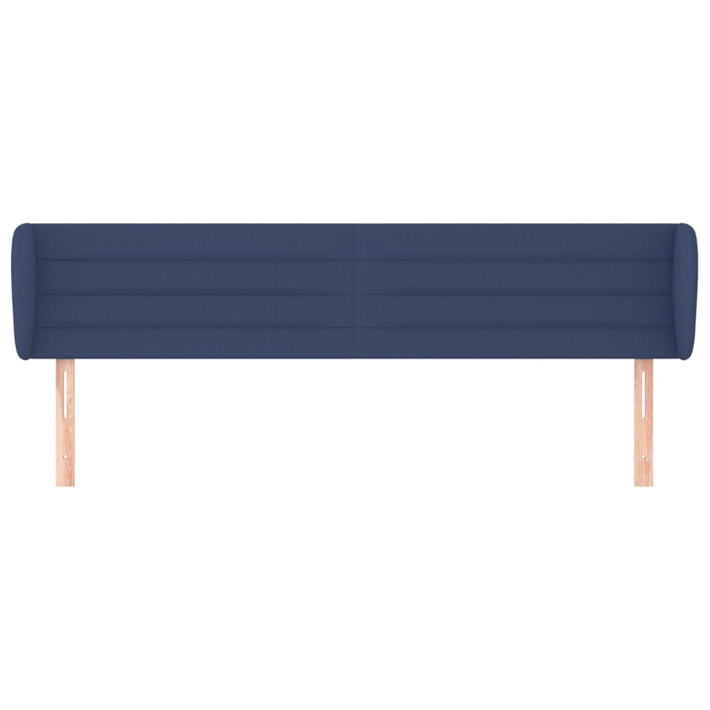 Hoofdbord met randen 183x23x78/88 cm stof blauw is nu te koop bij PeponiXL, paradijselijk wonen!