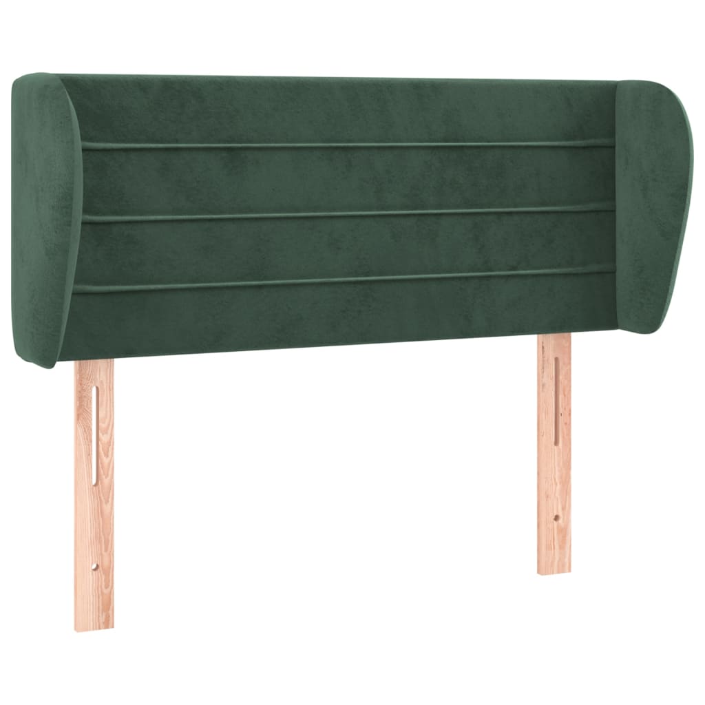 Hoofdbord met randen 93x23x78/88 cm fluweel donkergroen is nu te koop bij PeponiXL, paradijselijk wonen!