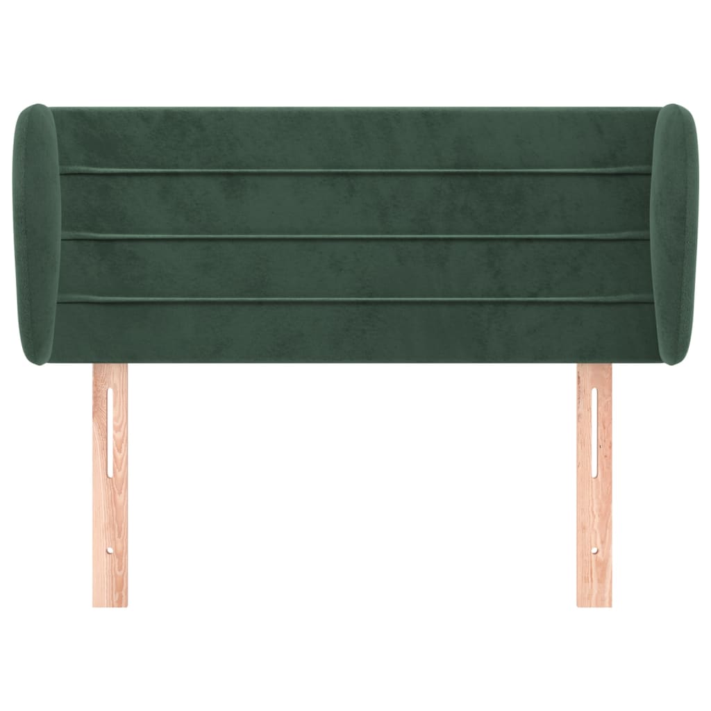 Hoofdbord met randen 93x23x78/88 cm fluweel donkergroen is nu te koop bij PeponiXL, paradijselijk wonen!