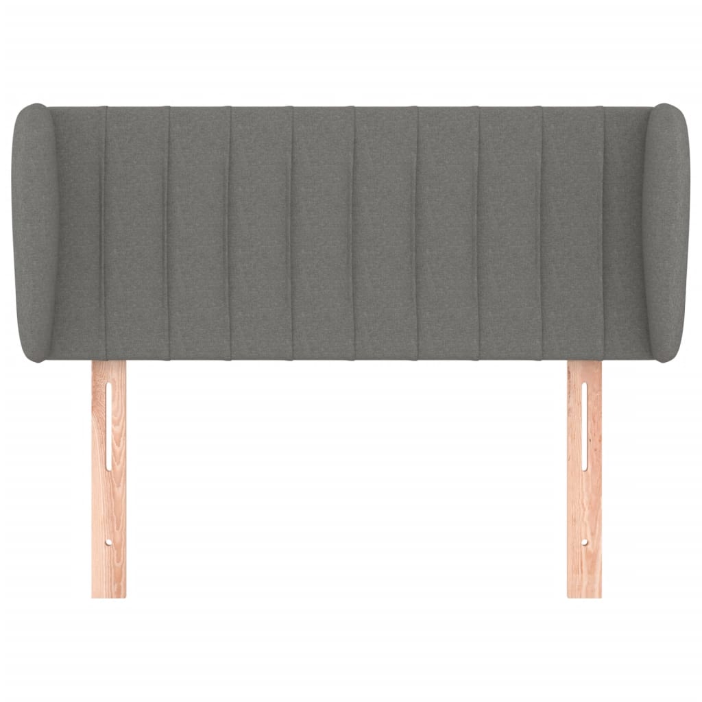 Hoofdbord met randen 83x23x78/88 cm stof donkergrijs is nu te koop bij PeponiXL, paradijselijk wonen!