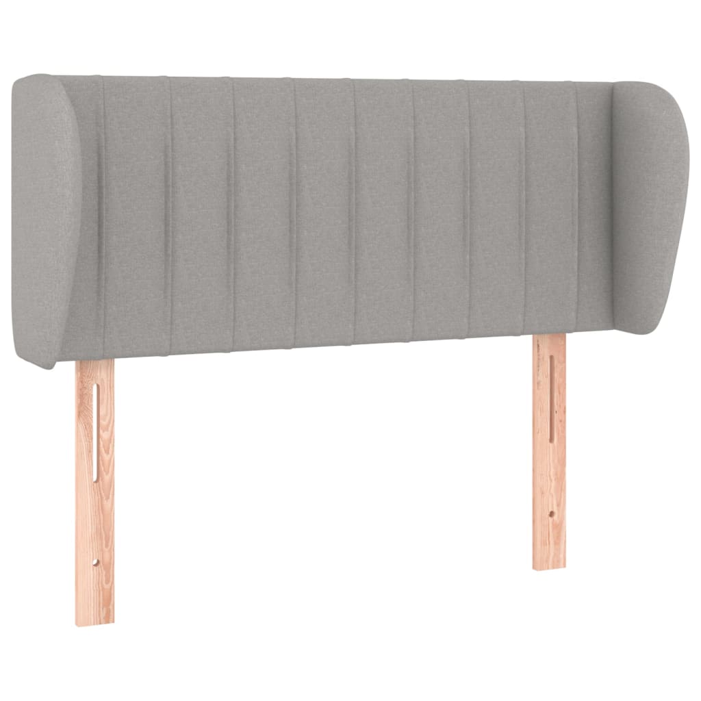 Hoofdbord met randen 93x23x78/88 cm stof lichtgrijs is nu te koop bij PeponiXL, paradijselijk wonen!