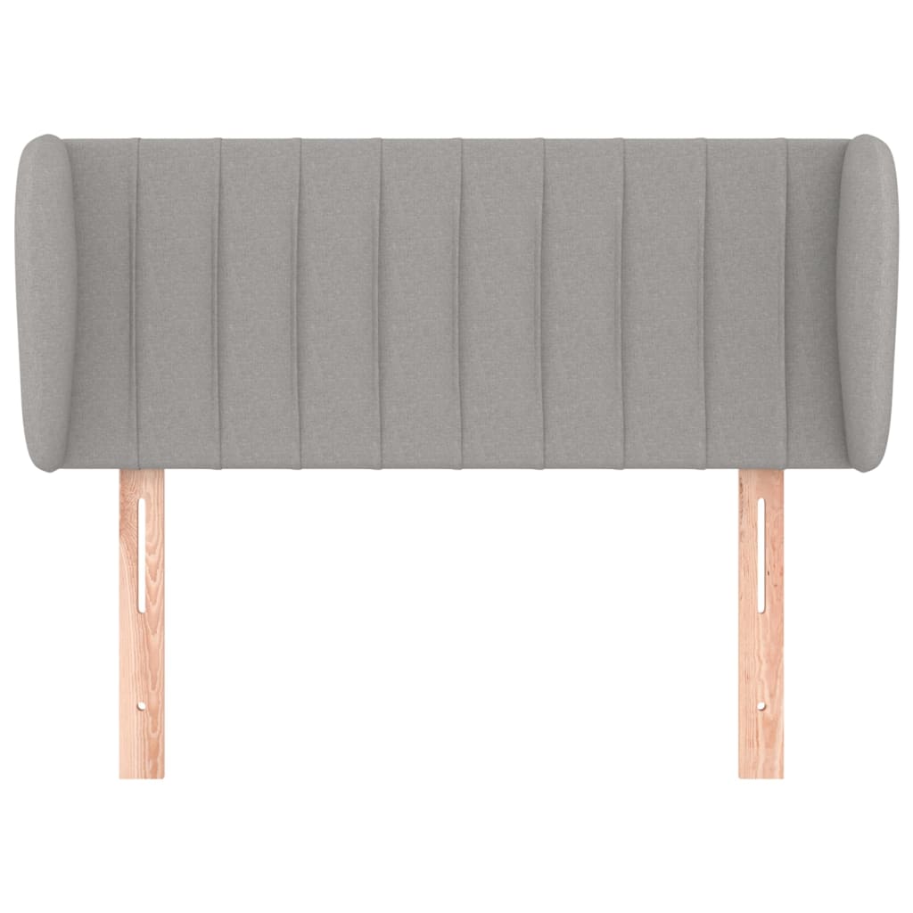 Hoofdbord met randen 93x23x78/88 cm stof lichtgrijs is nu te koop bij PeponiXL, paradijselijk wonen!