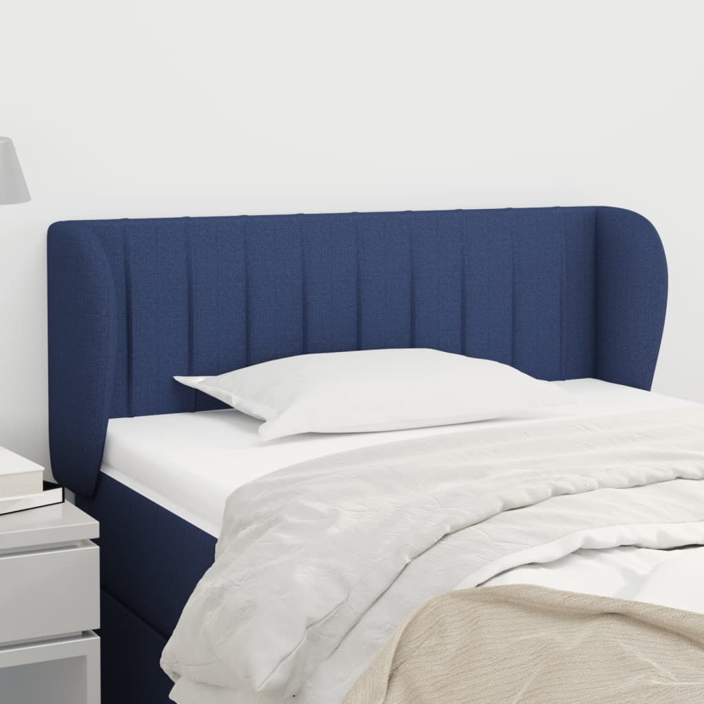 Hoofdbord met randen 93x23x78/88 cm stof blauw is nu te koop bij PeponiXL, paradijselijk wonen!