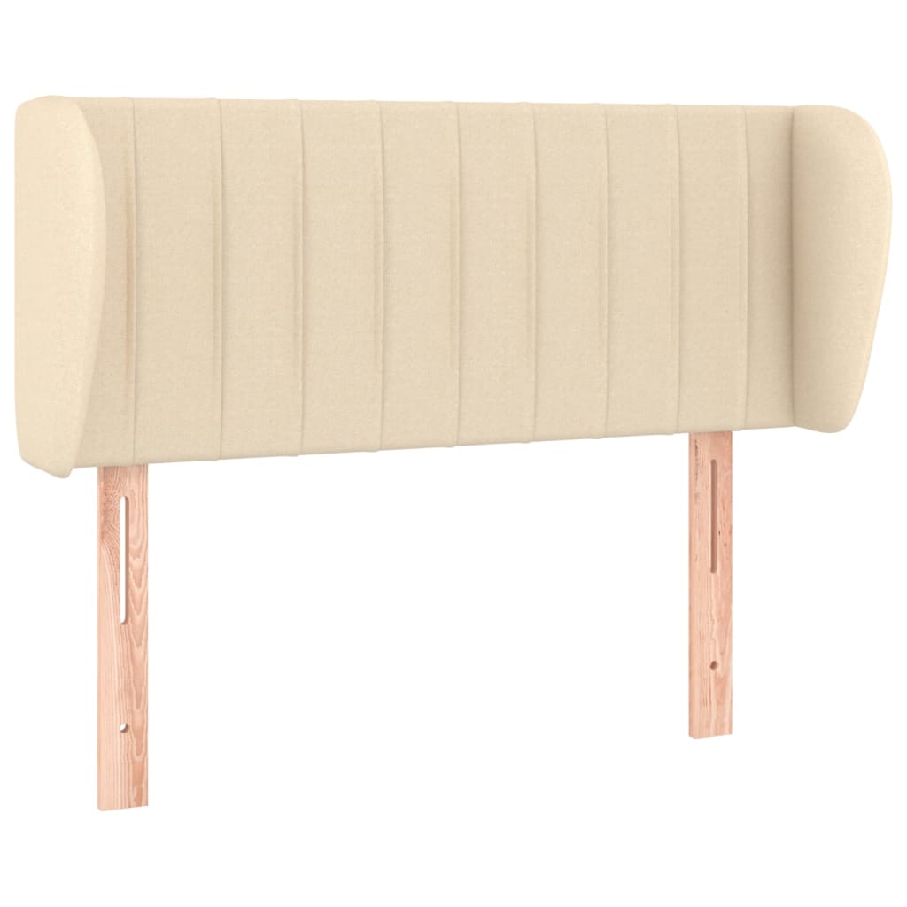 Hoofdbord met randen 103x23x78/88 cm stof crèmekleurig is nu te koop bij PeponiXL, paradijselijk wonen!