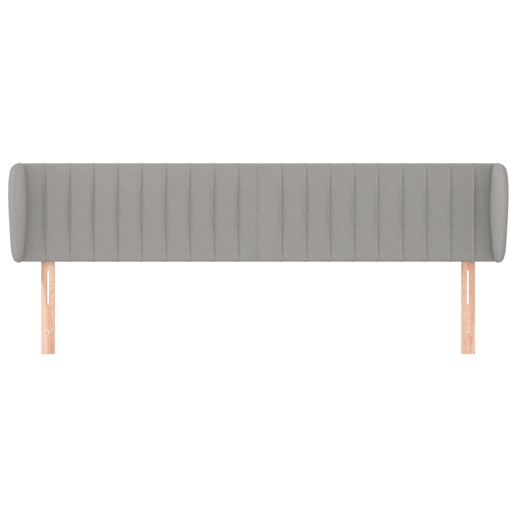 Hoofdbord met randen 183x23x78/88 cm stof lichtgrijs is nu te koop bij PeponiXL, paradijselijk wonen!