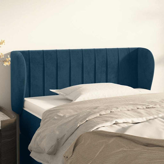 Hoofdbord met randen 83x23x78/88 cm fluweel donkerblauw is nu te koop bij PeponiXL, paradijselijk wonen!