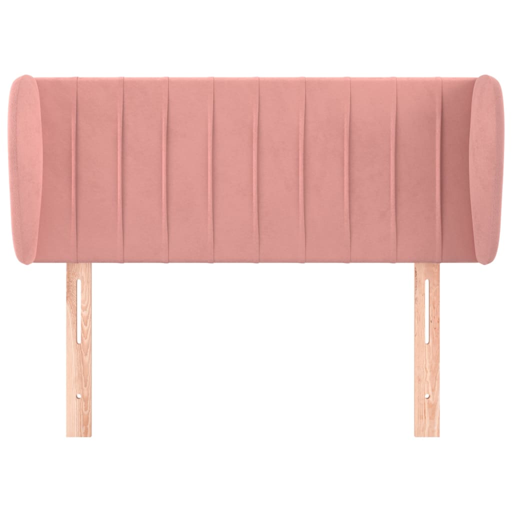 Hoofdbord met randen 83x23x78/88 cm fluweel roze is nu te koop bij PeponiXL, paradijselijk wonen!