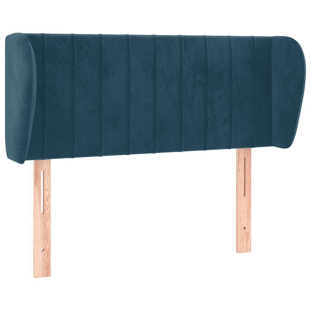 Hoofdbord met randen 93x23x78/88 cm fluweel donkerblauw is nu te koop bij PeponiXL, paradijselijk wonen!