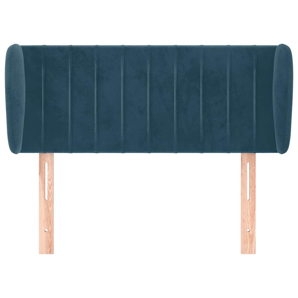 Hoofdbord met randen 93x23x78/88 cm fluweel donkerblauw is nu te koop bij PeponiXL, paradijselijk wonen!