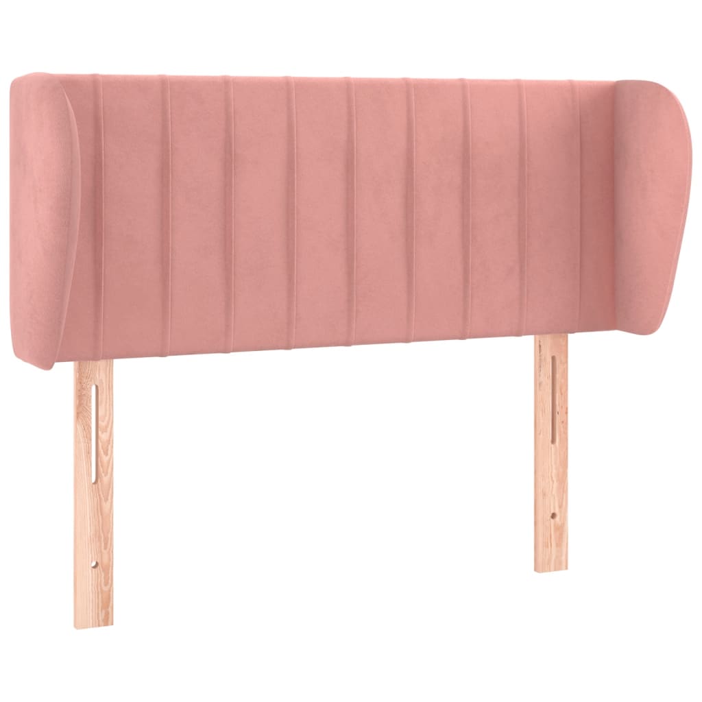 Hoofdbord met randen 103x23x78/88 cm fluweel roze is nu te koop bij PeponiXL, paradijselijk wonen!