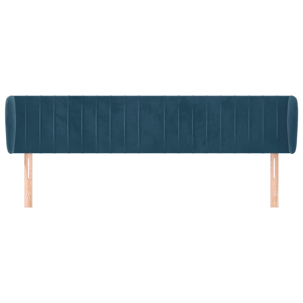 Hoofdbord met randen 163x23x78/88 cm fluweel donkerblauw is nu te koop bij PeponiXL, paradijselijk wonen!
