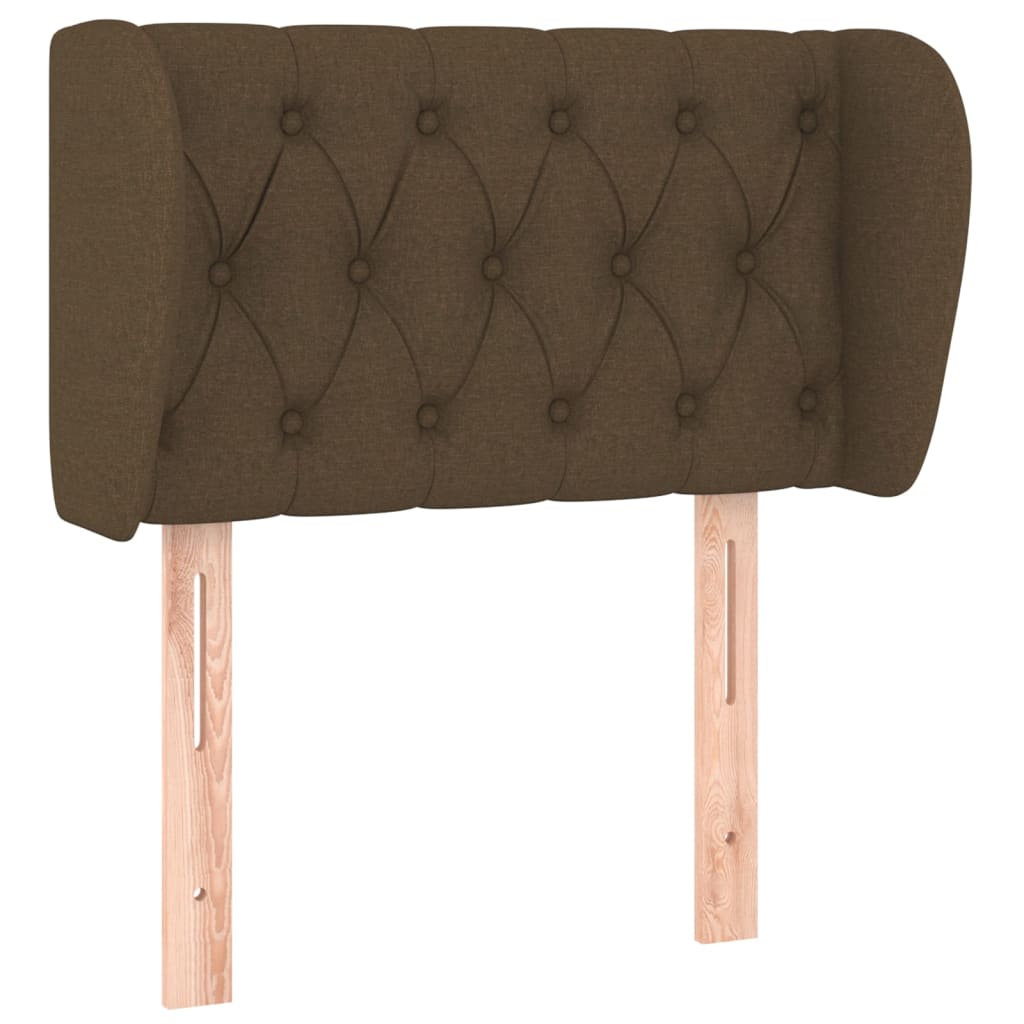 Hoofdbord met randen 83x23x78/88 cm stof donkerbruin is nu te koop bij PeponiXL, paradijselijk wonen!