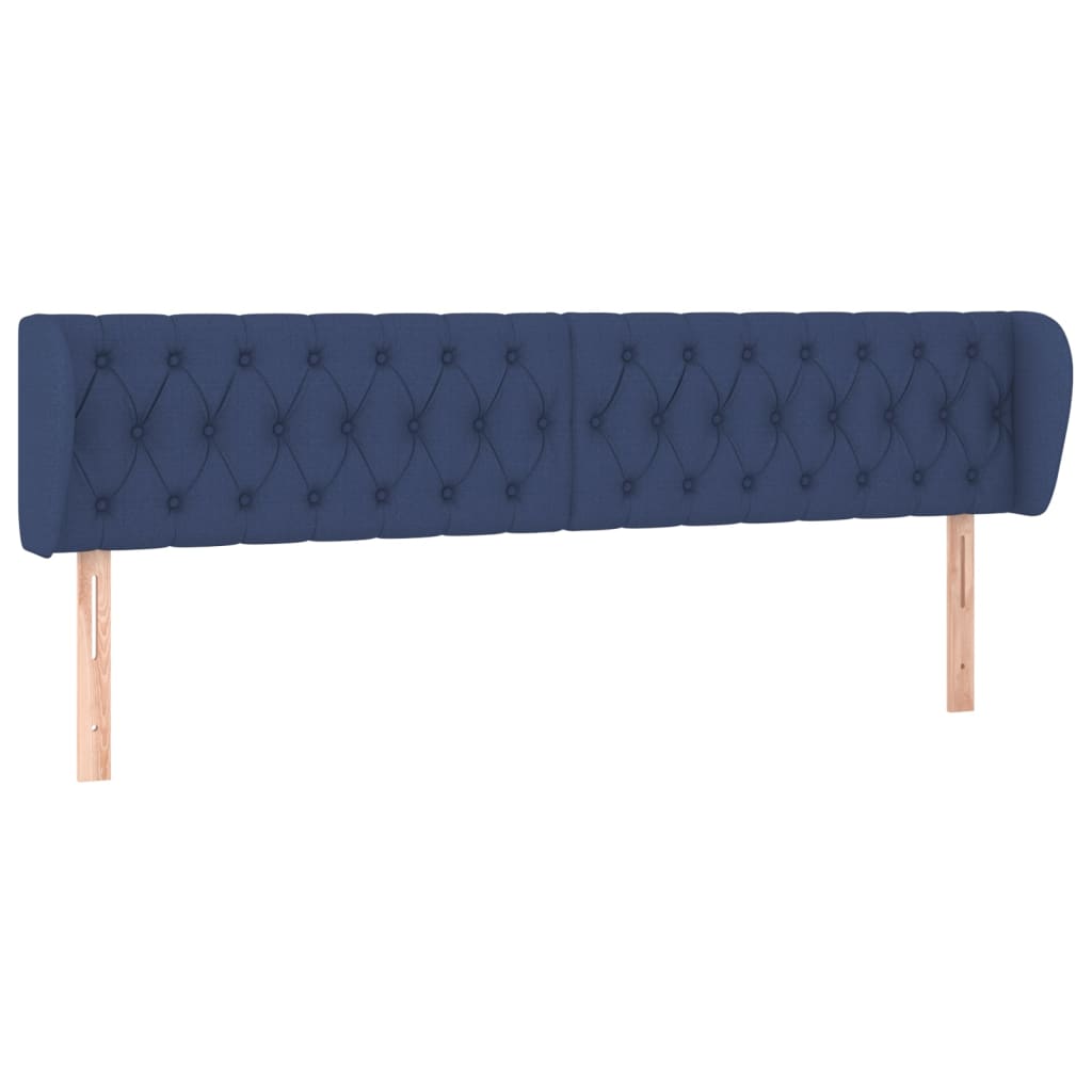 Hoofdbord met randen 183x23x78/88 cm stof blauw is nu te koop bij PeponiXL, paradijselijk wonen!