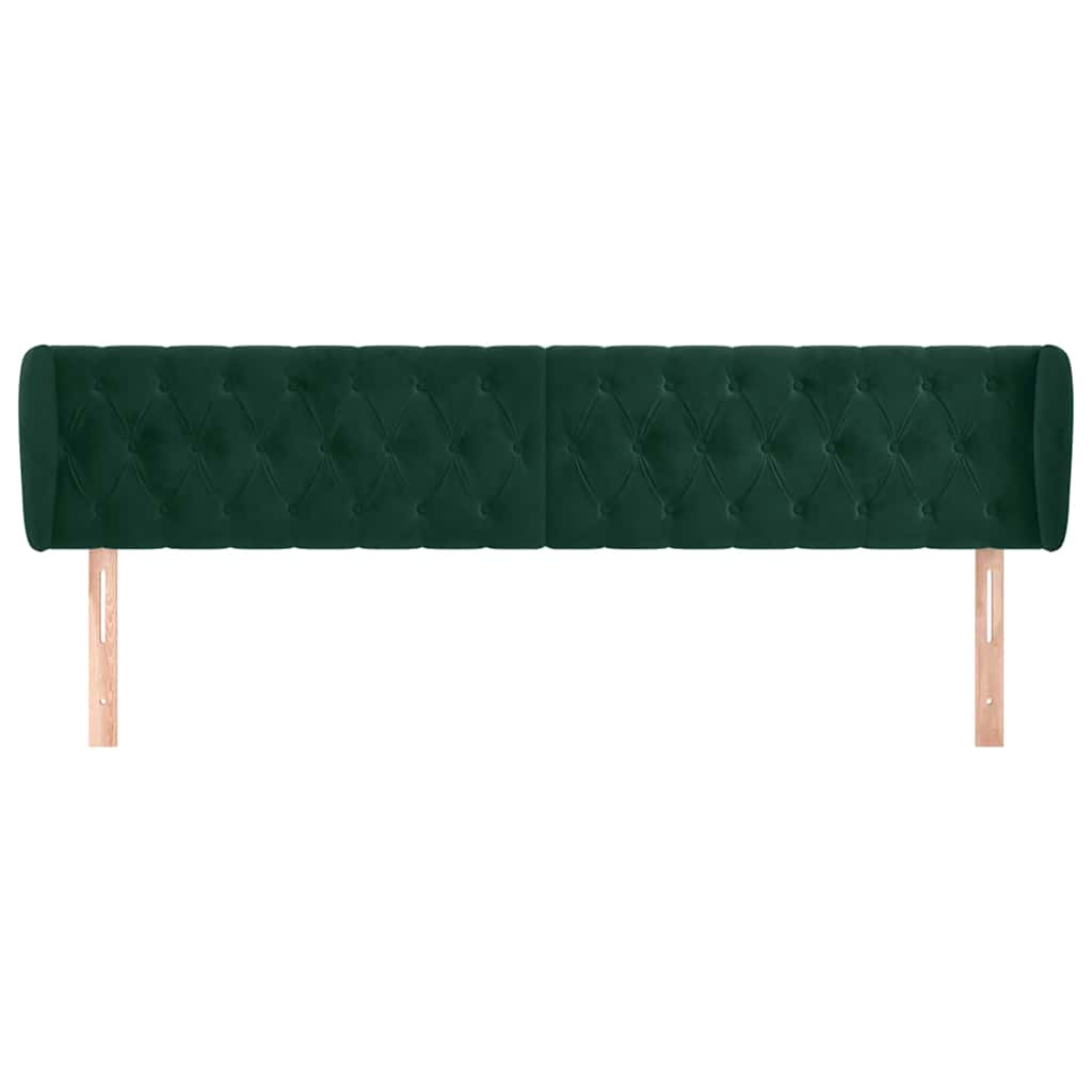 Hoofdbord met randen 183x23x78/88 cm fluweel donkergroen is nu te koop bij PeponiXL, paradijselijk wonen!