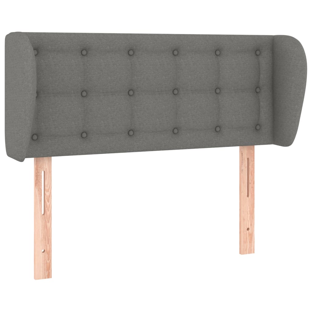 Hoofdbord met randen 83x23x78/88 cm stof donkergrijs is nu te koop bij PeponiXL, paradijselijk wonen!