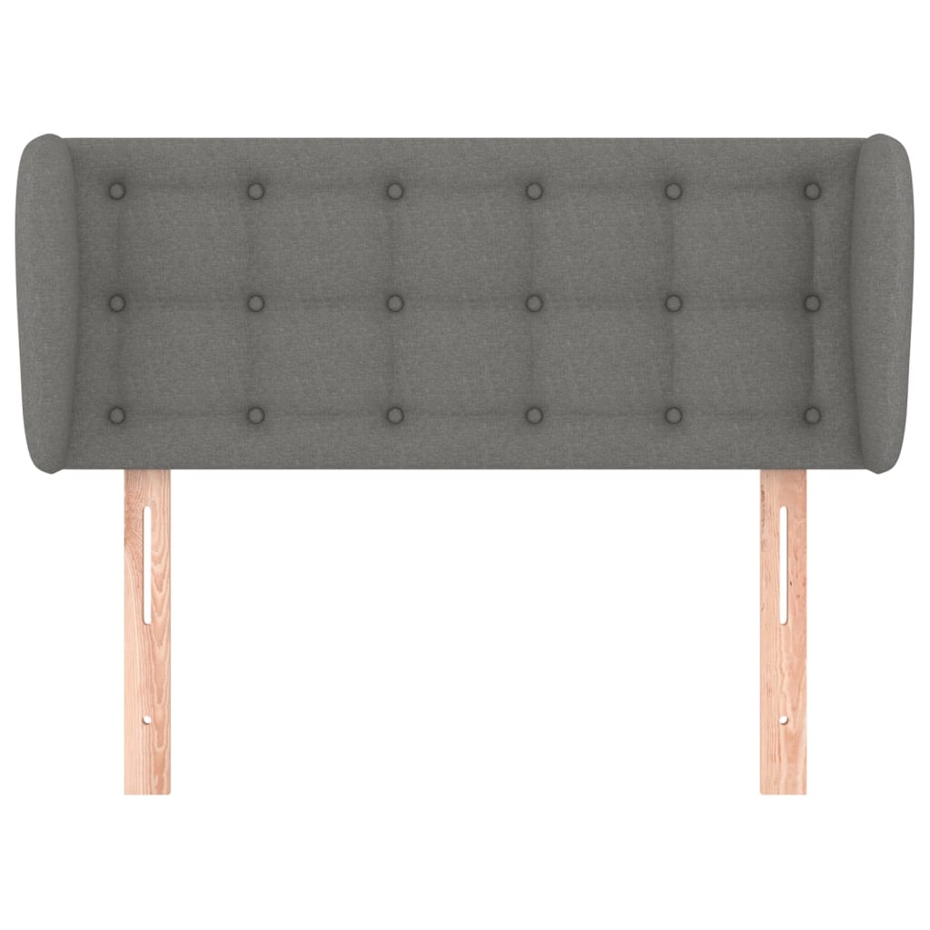 Hoofdbord met randen 83x23x78/88 cm stof donkergrijs is nu te koop bij PeponiXL, paradijselijk wonen!