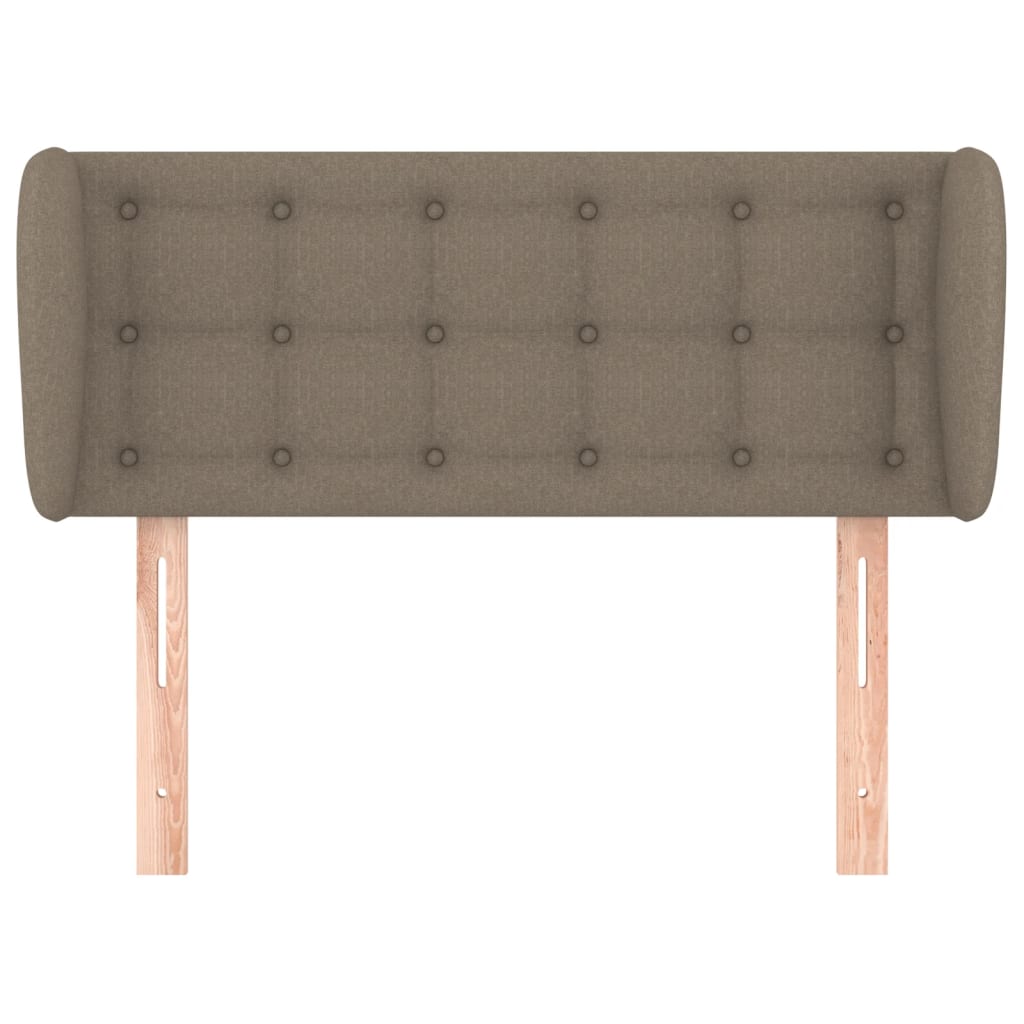 Hoofdbord met randen 93x23x78/88 cm stof taupe is nu te koop bij PeponiXL, paradijselijk wonen!