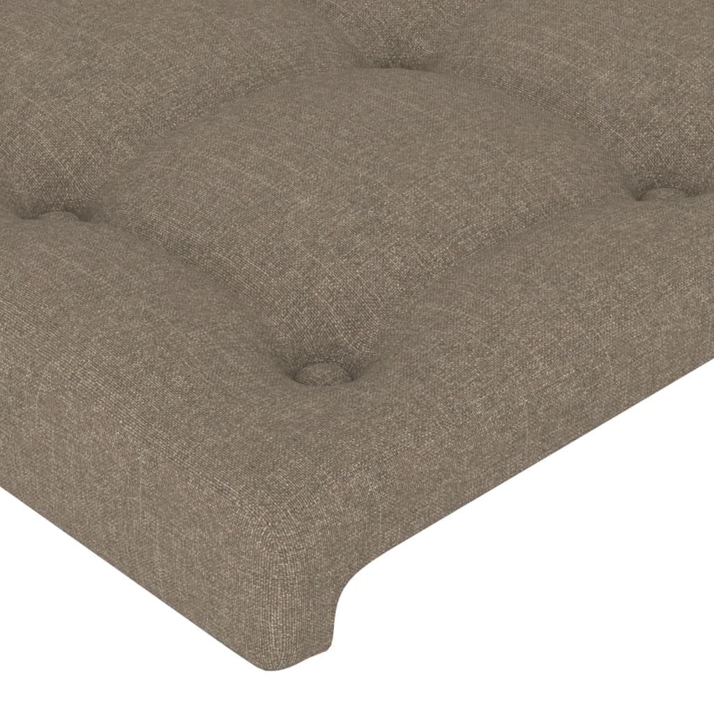 Hoofdbord met randen 93x23x78/88 cm stof taupe is nu te koop bij PeponiXL, paradijselijk wonen!