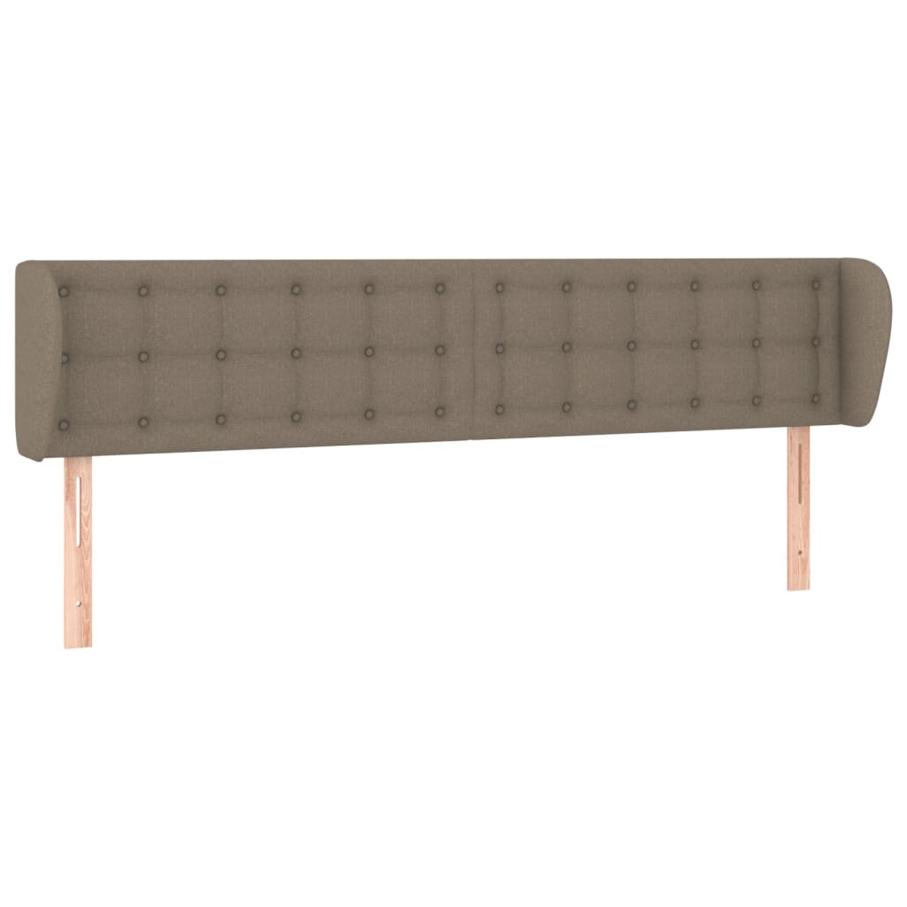 Hoofdbord met randen 203x23x78/88 cm stof taupe is nu te koop bij PeponiXL, paradijselijk wonen!