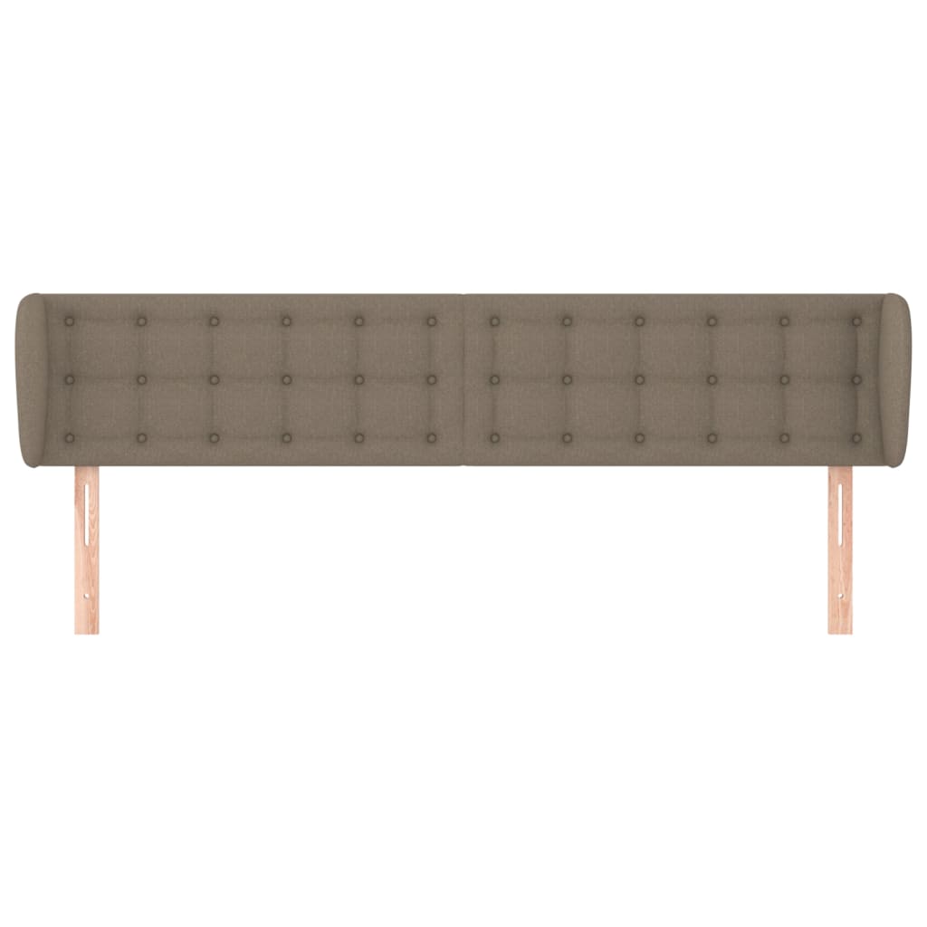 Hoofdbord met randen 203x23x78/88 cm stof taupe is nu te koop bij PeponiXL, paradijselijk wonen!