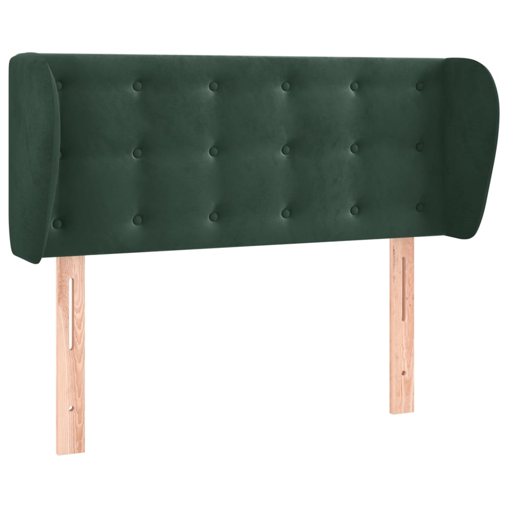 Hoofdbord met randen 83x23x78/88 cm fluweel donkergroen is nu te koop bij PeponiXL, paradijselijk wonen!