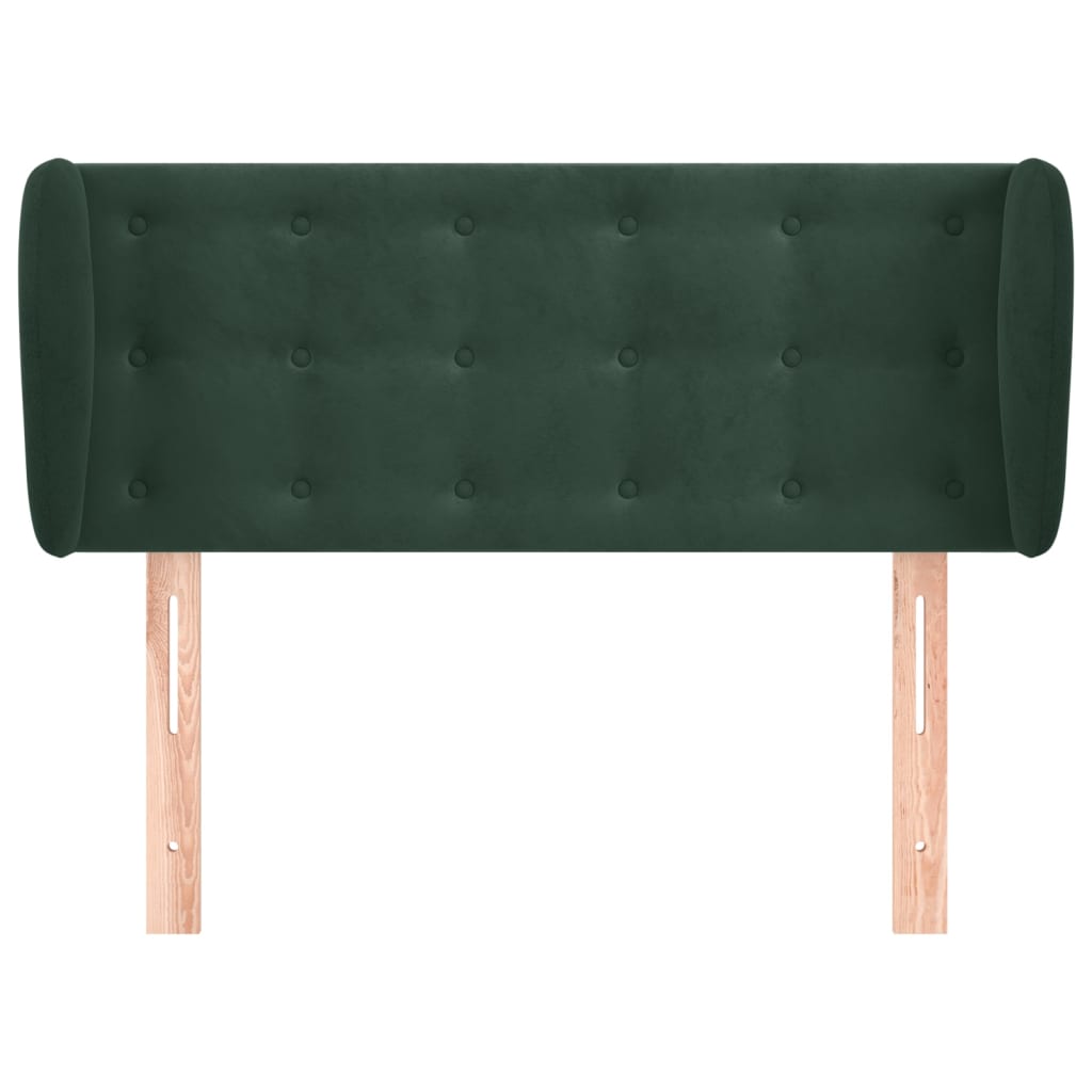 Hoofdbord met randen 83x23x78/88 cm fluweel donkergroen is nu te koop bij PeponiXL, paradijselijk wonen!