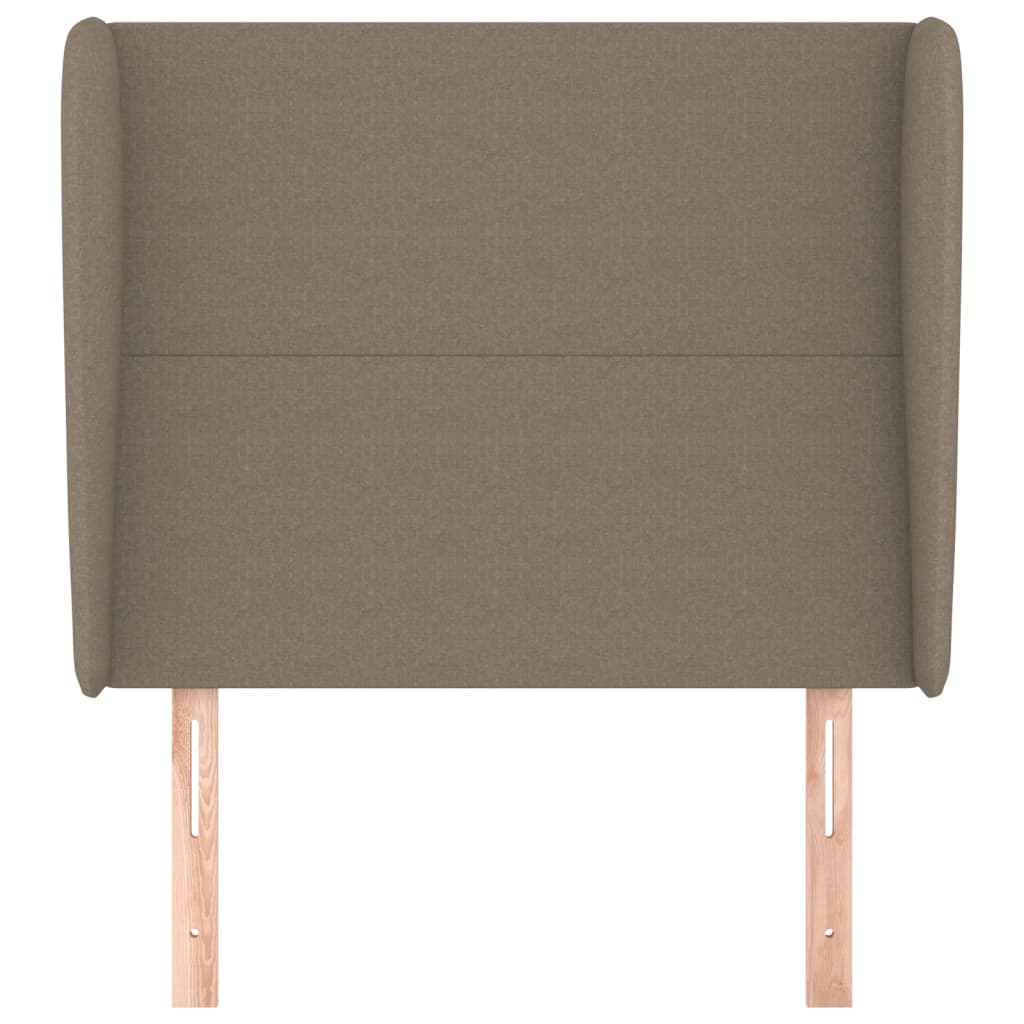 Hoofdbord met randen 83x23x118/128 cm stof taupe is nu te koop bij PeponiXL, paradijselijk wonen!