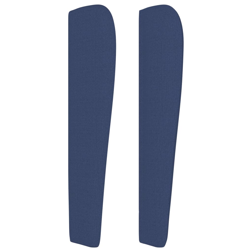 Hoofdbord met randen 163x23x118/128 cm stof blauw is nu te koop bij PeponiXL, paradijselijk wonen!