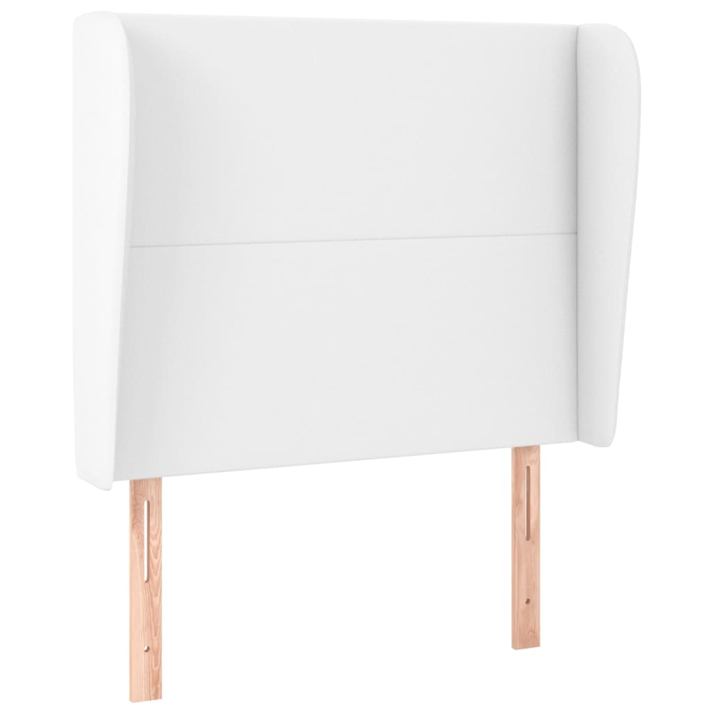 Hoofdbord met randen 83x23x118/128 cm kunstleer wit is nu te koop bij PeponiXL, paradijselijk wonen!