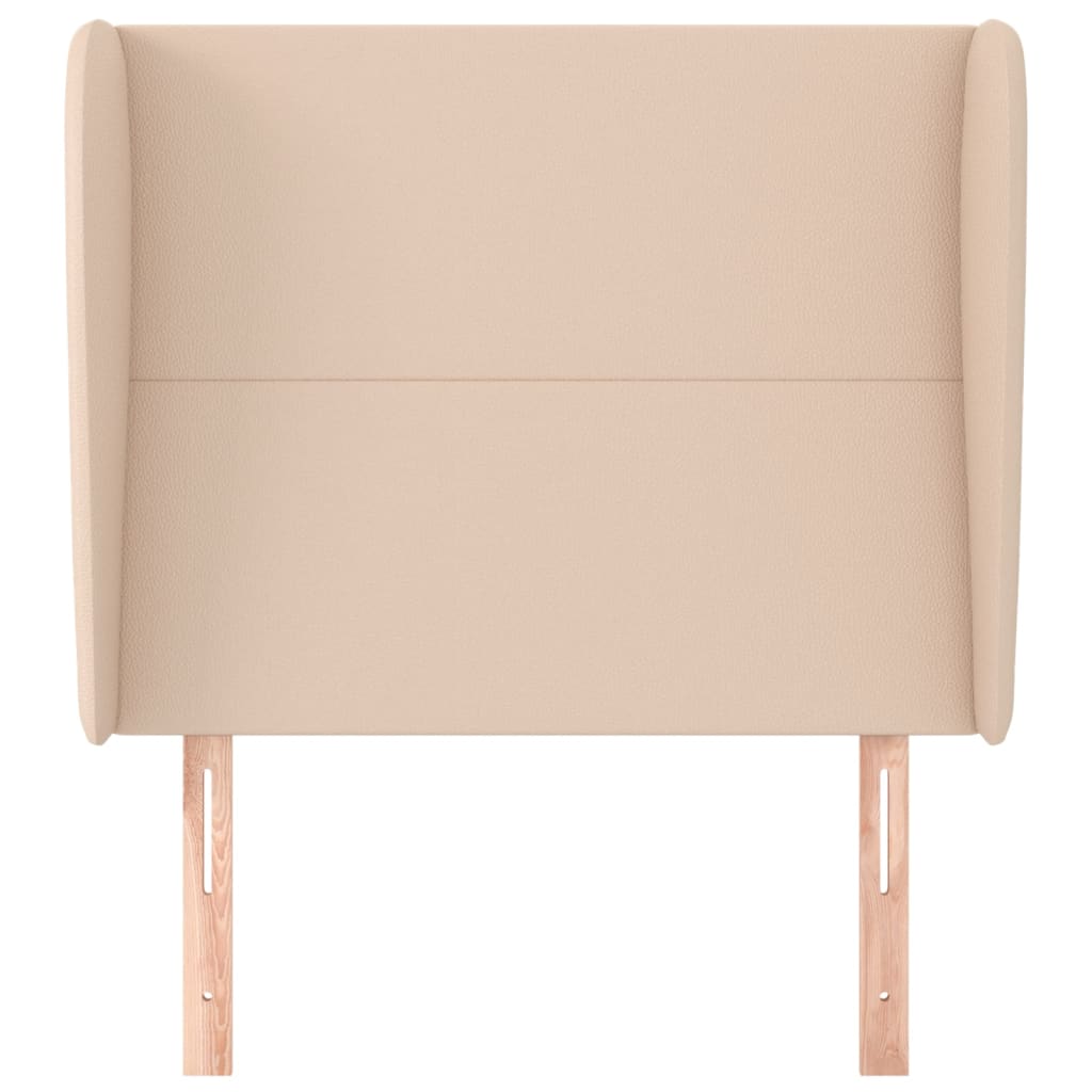 Hoofdbord met randen 93x23x118/128 cm kunstleer cappuccinokleur is nu te koop bij PeponiXL, paradijselijk wonen!