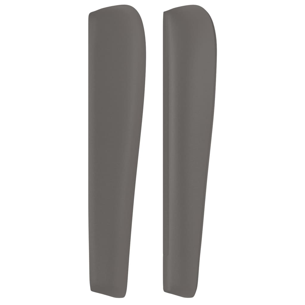 Hoofdbord met randen 147x23x118/128 cm kunstleer grijs is nu te koop bij PeponiXL, paradijselijk wonen!