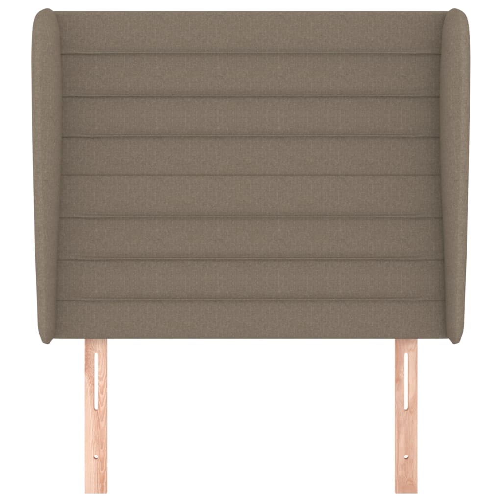 Hoofdbord met randen 83x23x118/128 cm stof taupe is nu te koop bij PeponiXL, paradijselijk wonen!