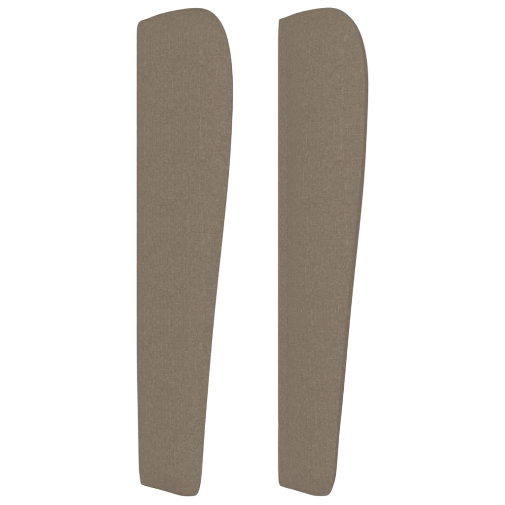 Hoofdbord met randen 103x23x118/128 cm stof taupe is nu te koop bij PeponiXL, paradijselijk wonen!